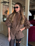 Georgia Plaid Zip Jacket & High-Waist Shorts Set
