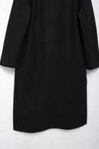 Hh feminino inverno casual mistura de lã entalhado lapela gola casaco chique trespassado trench coats oversized feminino jaquetas longas