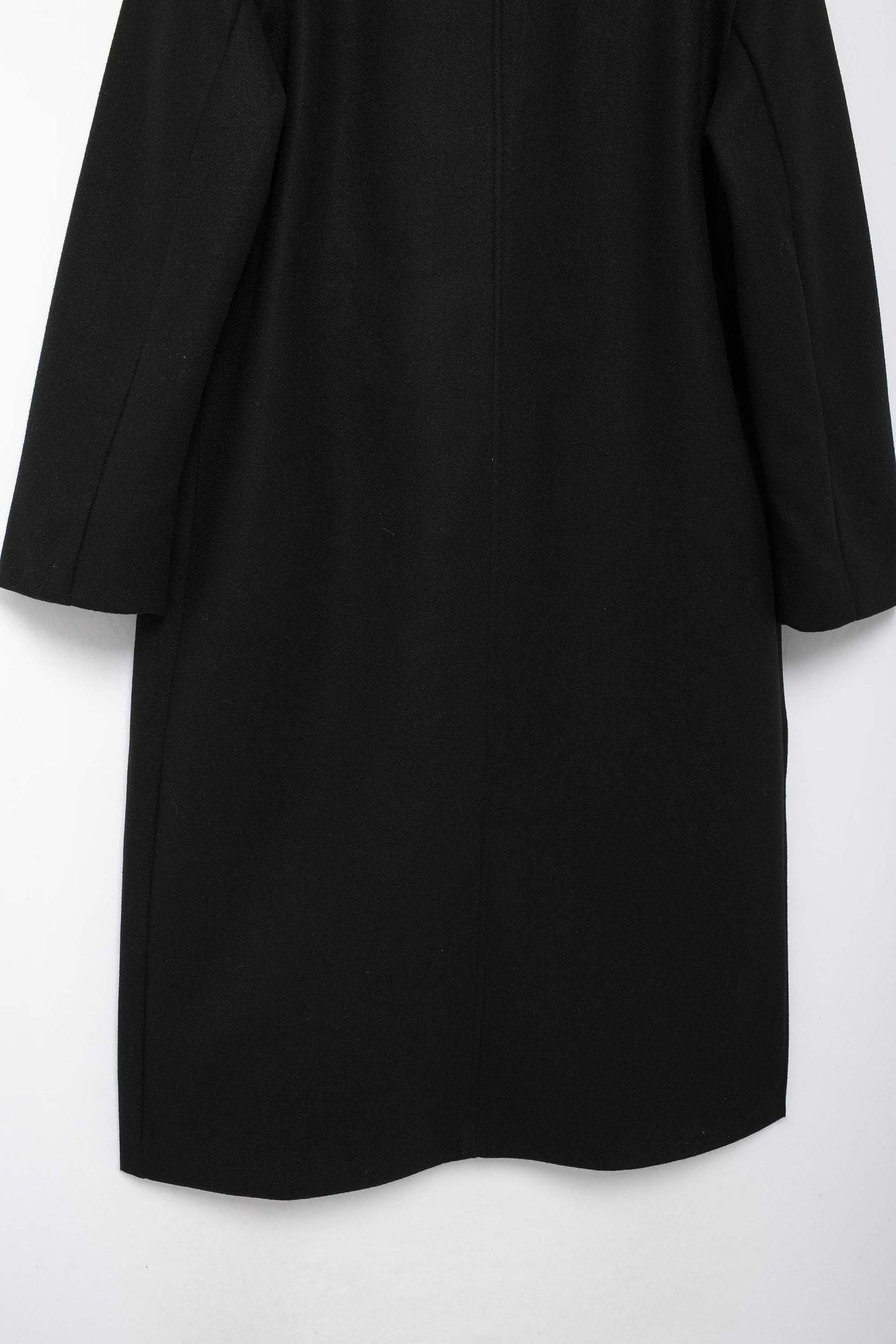 Hh feminino inverno casual mistura de lã entalhado lapela gola casaco chique trespassado trench coats oversized feminino jaquetas longas