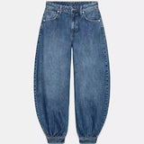 Josie Balloon-Leg Jeans with Bow Detail