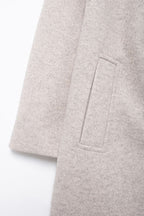 Hh feminino inverno casual mistura de lã entalhado lapela gola casaco chique trespassado trench coats oversized feminino jaquetas longas