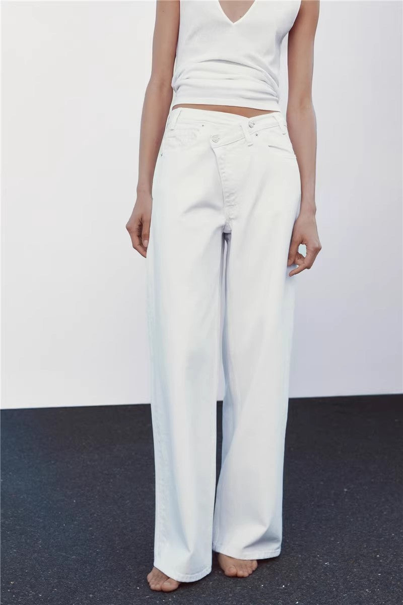 Ivy High-Waisted Double-Button Jeans