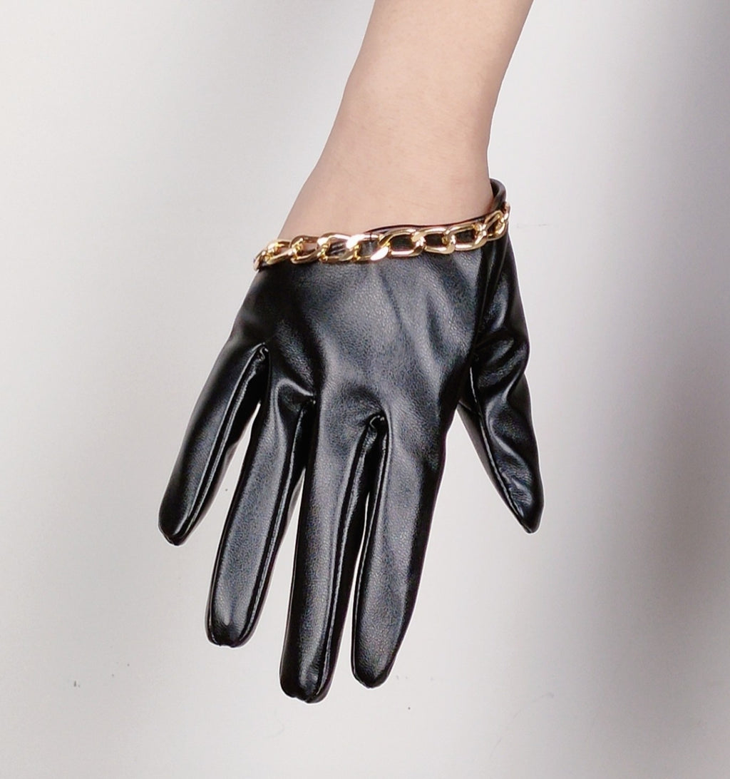 Camille Chain-Detail Touchscreen Gloves