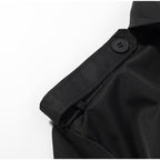 Senhora cor sólida rendas até jaqueta elegante chique manga comprida lapela botão solto casaco outono estilo rua nova jaqueta outerwear 2025