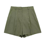 Piper Slim V-Neck Vest & Pleated Shorts Set