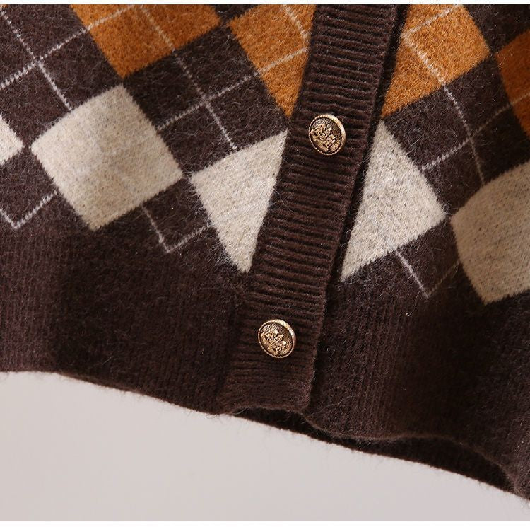 Harper Vintage Argyle Knit Vest