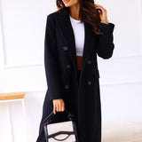 Elara Minimalist Long Wool Coat
