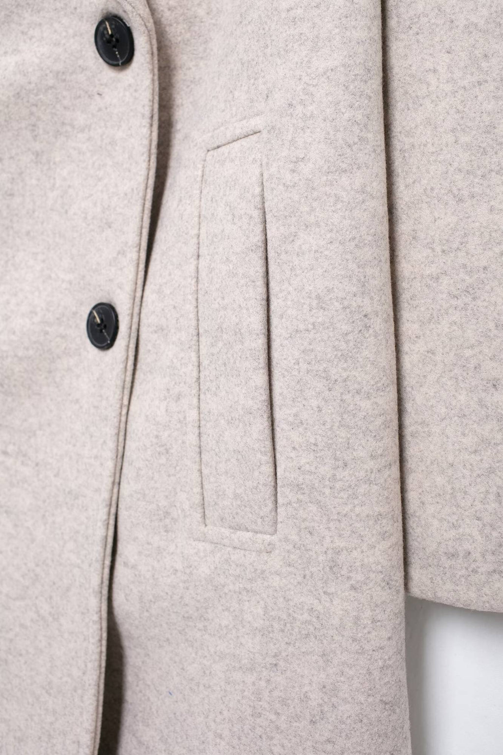 Hh feminino inverno casual mistura de lã entalhado lapela gola casaco chique trespassado trench coats oversized feminino jaquetas longas