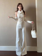 Bianca High-Rise White Flare Jeans