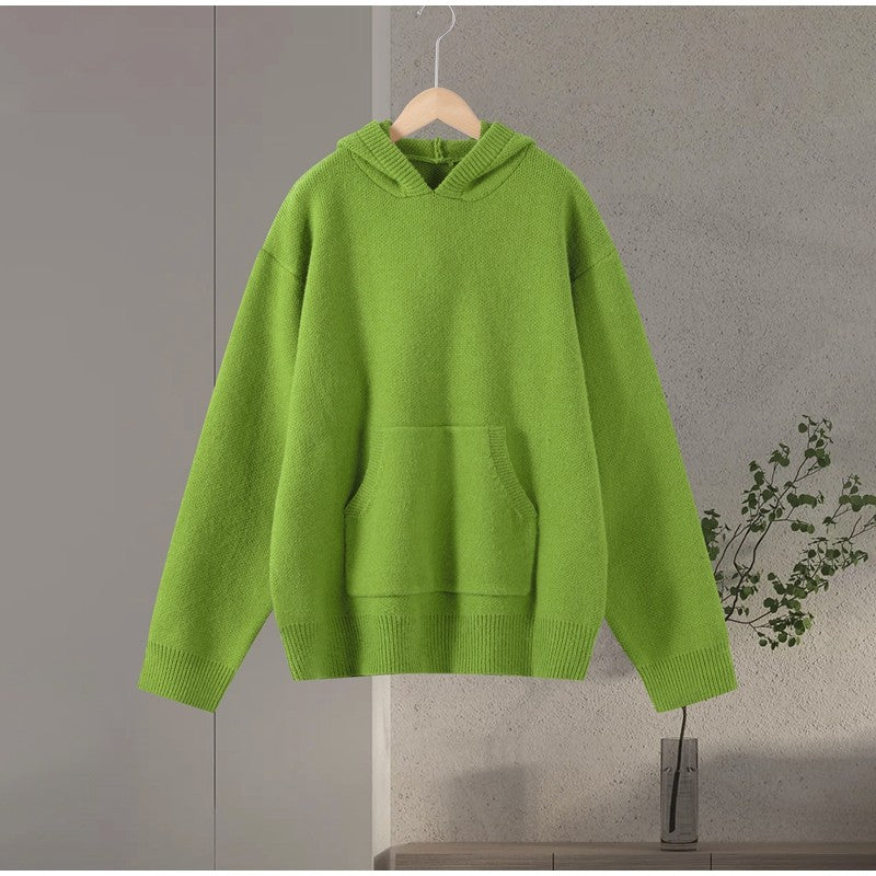 Aria Hooded Knit Pullover Sweater