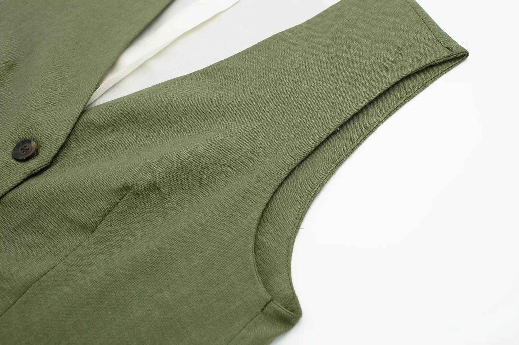 Piper Slim V-Neck Vest & Pleated Shorts Set