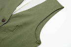 Piper Slim V-Neck Vest & Pleated Shorts Set