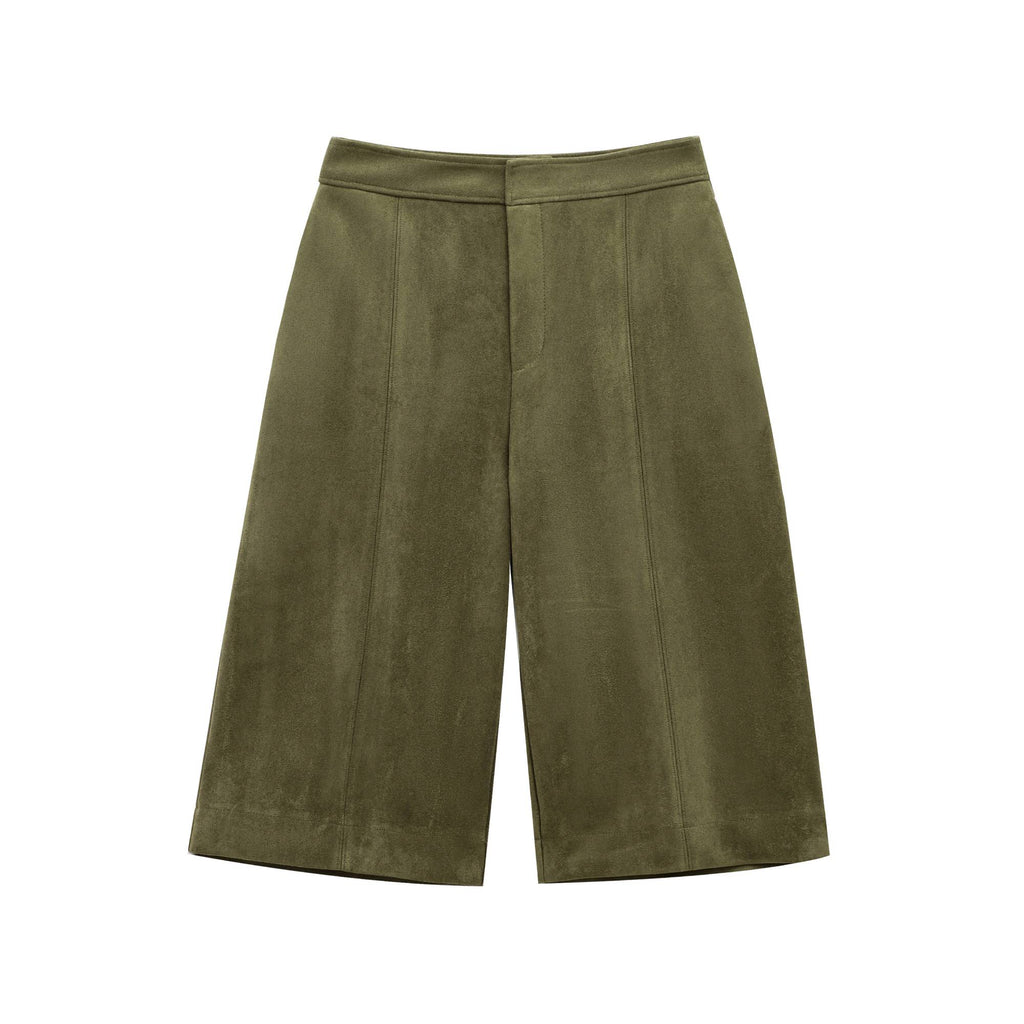 Marielle Faux-Suede Jacket & Bermuda Shorts Set