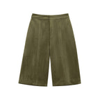Marielle Faux-Suede Jacket & Bermuda Shorts Set