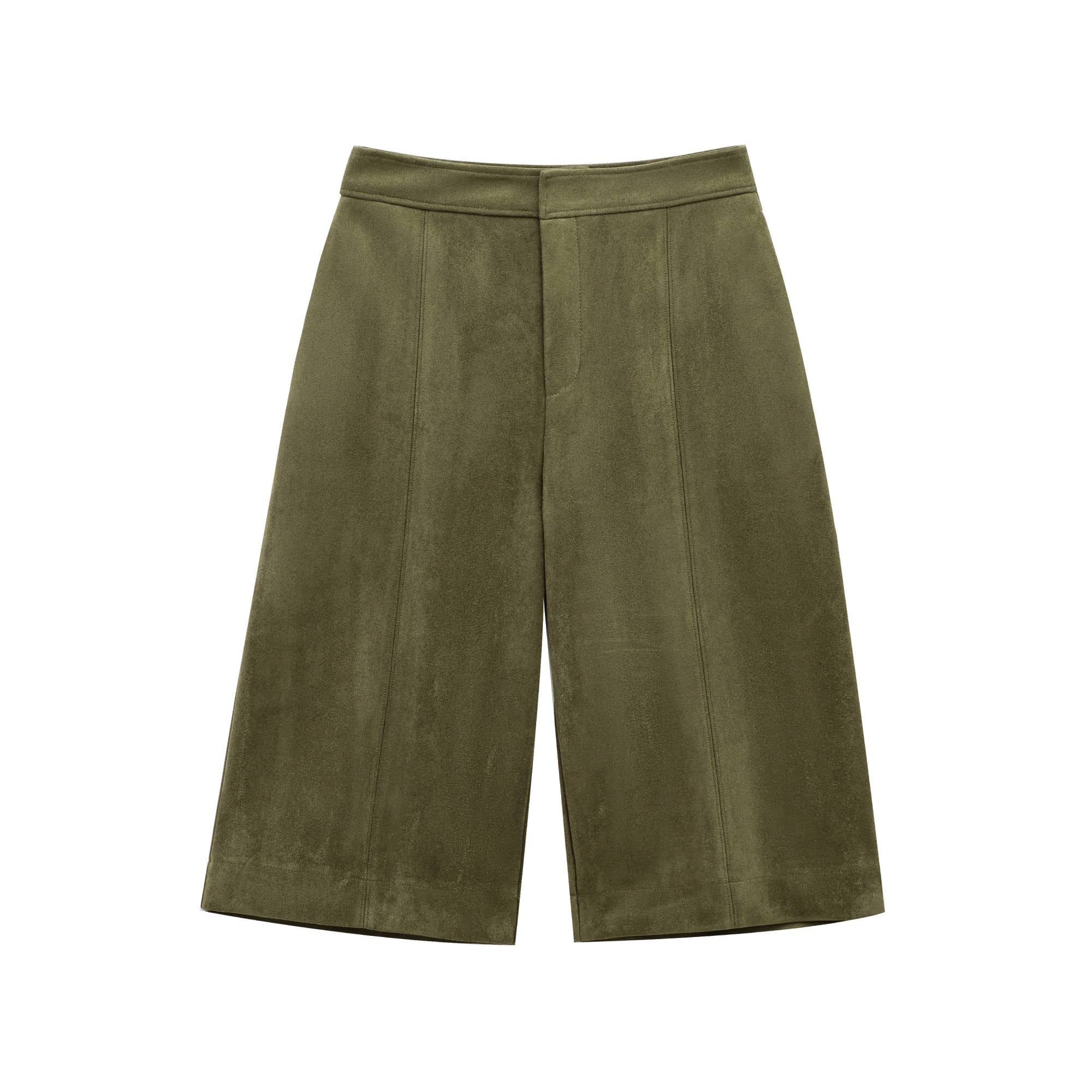 Marielle Faux-Suede Jacket & Bermuda Shorts Set