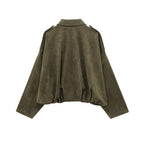 Marielle Faux-Suede Jacket & Bermuda Shorts Set
