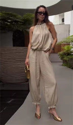 Aveline Beaded Vest & Balloon Pants Set