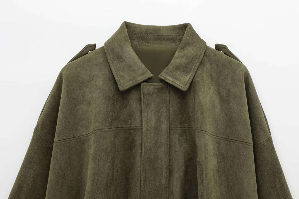 Marielle Faux-Suede Jacket & Bermuda Shorts Set
