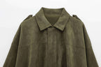 Marielle Faux-Suede Jacket & Bermuda Shorts Set