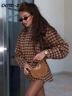 Georgia Plaid Zip Jacket & High-Waist Shorts Set