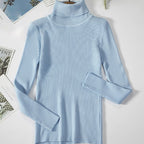 Suéter Feminino Heliar de Gola Alta para Outono, Pulôveres de Tricô Macios, Jumpers de Cashmere, Suéteres Básicos Macios para Mulheres, Outono Inverno 2026