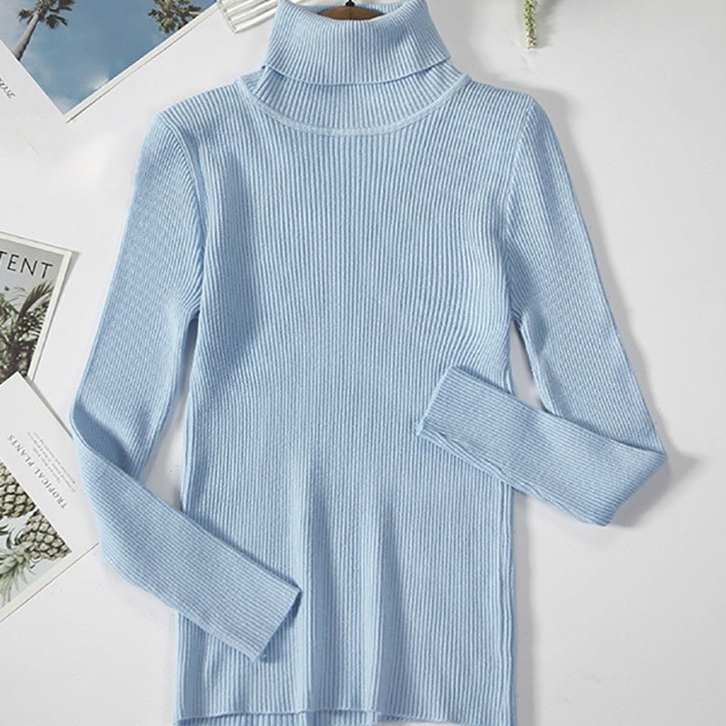 Suéter Feminino Heliar de Gola Alta para Outono, Pulôveres de Tricô Macios, Jumpers de Cashmere, Suéteres Básicos Macios para Mulheres, Outono Inverno 2026