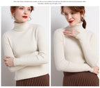 Suéter Feminino Heliar de Gola Alta para Outono, Pulôveres de Tricô Macios, Jumpers de Cashmere, Suéteres Básicos Macios para Mulheres, Outono Inverno 2026