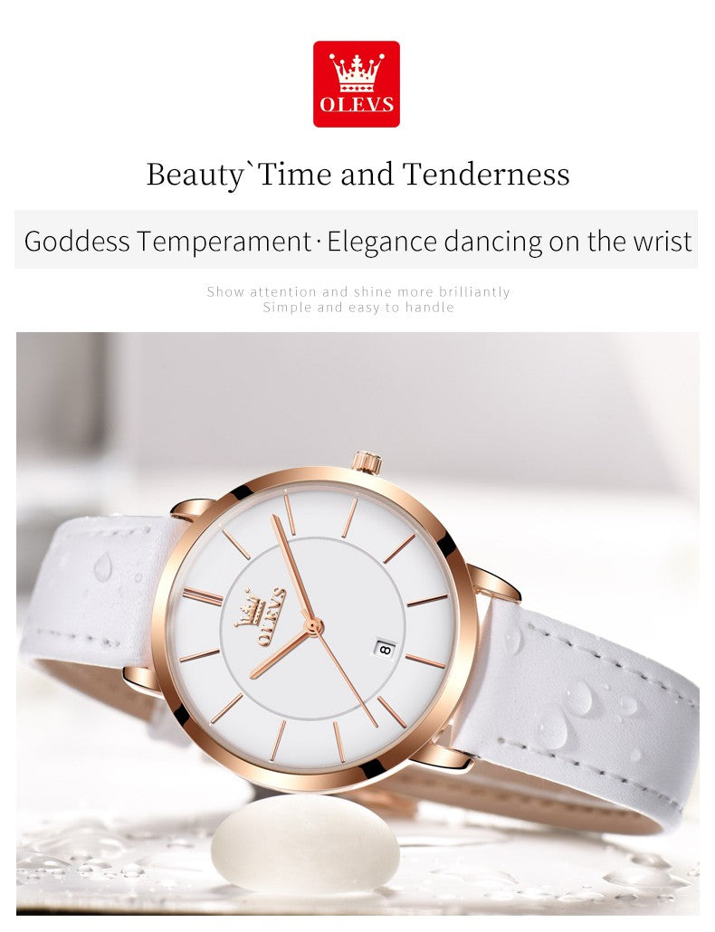 OLEVS Celeste Rose Gold Watch Gift Set