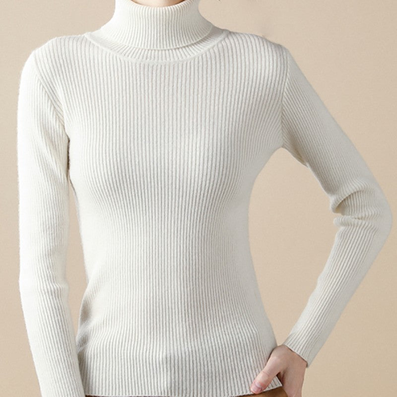 Suéter Feminino Heliar de Gola Alta para Outono, Pulôveres de Tricô Macios, Jumpers de Cashmere, Suéteres Básicos Macios para Mulheres, Outono Inverno 2026