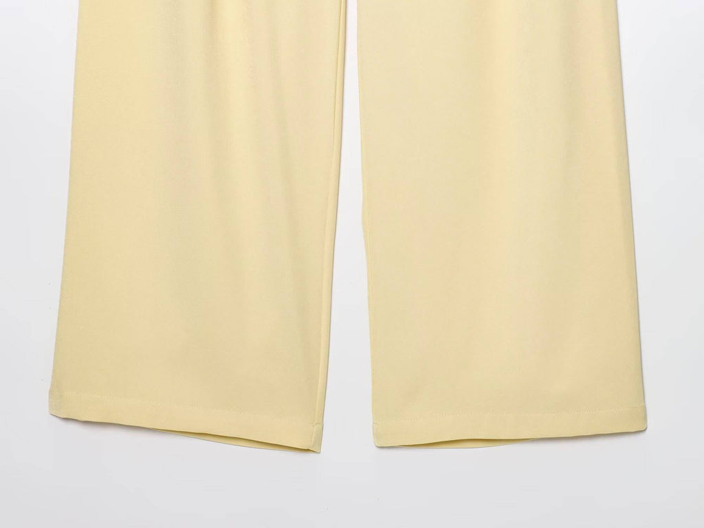 Odette Buttoned Vest & Straight-Leg Pants Set