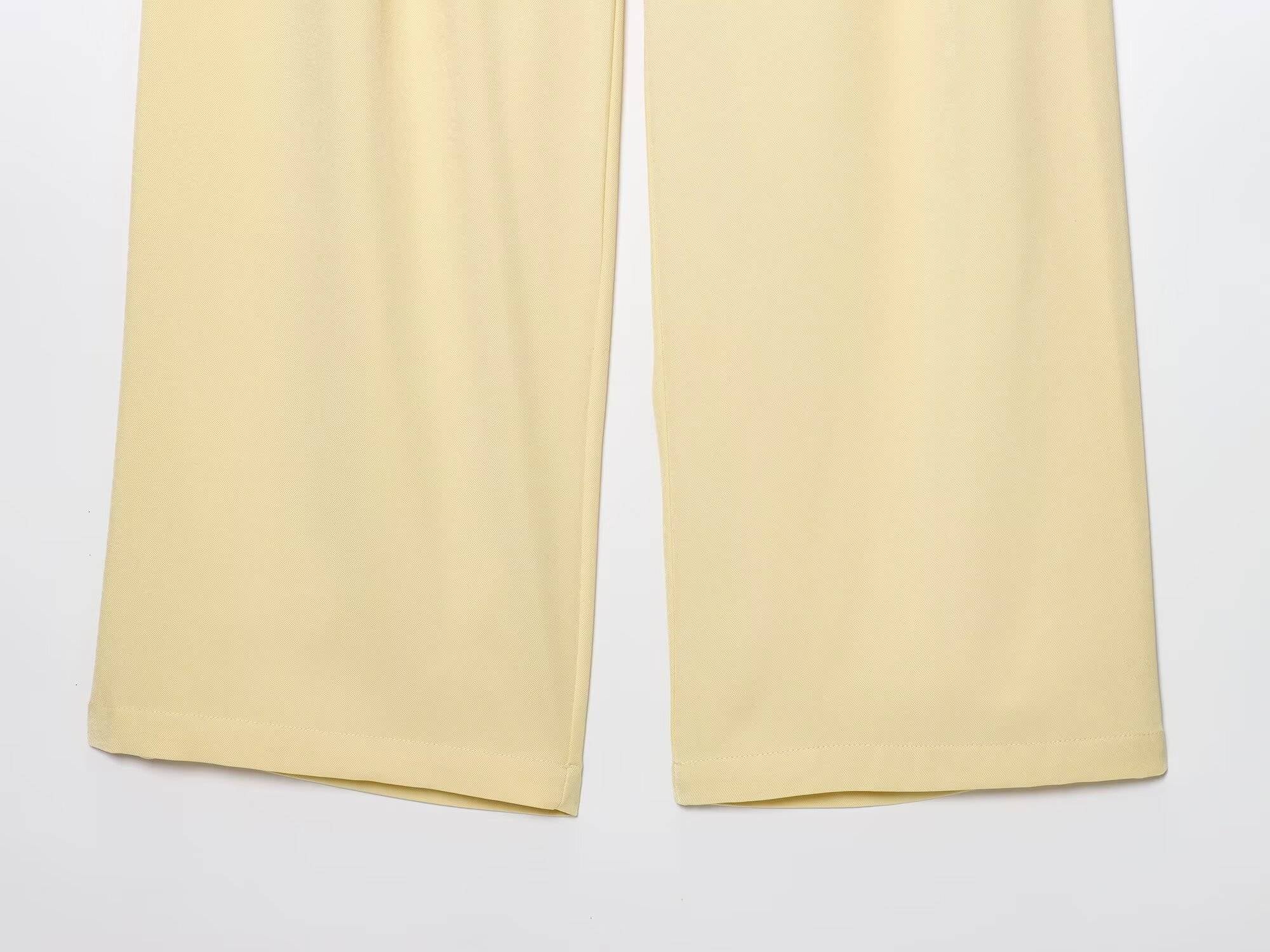Odette Buttoned Vest & Straight-Leg Pants Set