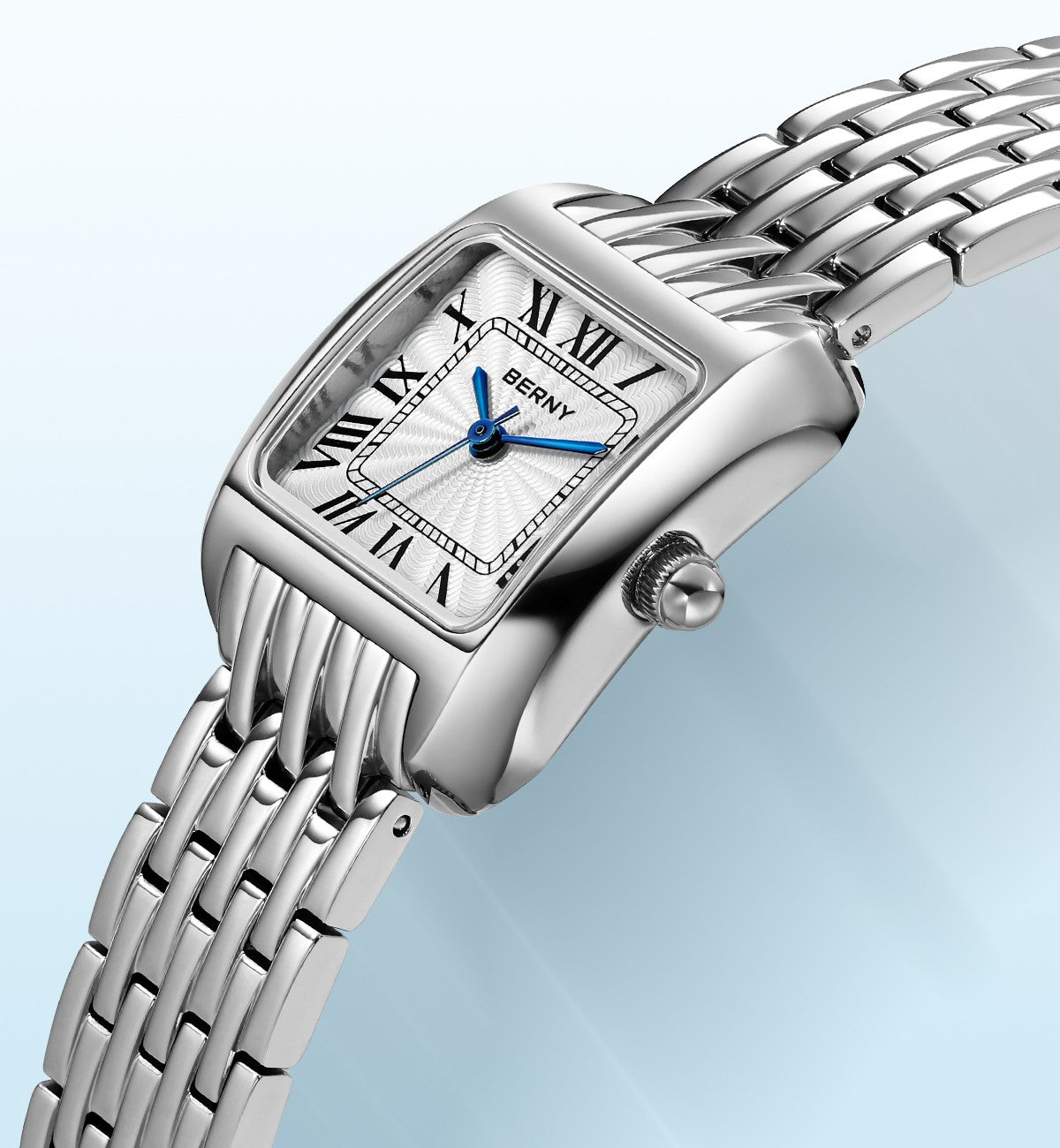 BERNY Square Stainless Steel Quartz Watch