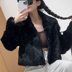 Rani Faux-Fur Trim Short Winter Jacket