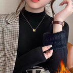 Branco de malha velo forrado meia gola alta camisola moda feminina outono inverno interior usar base camisa integrada velo topo