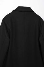 Hh feminino inverno casual mistura de lã entalhado lapela gola casaco chique trespassado trench coats oversized feminino jaquetas longas