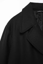 Hh feminino inverno casual mistura de lã entalhado lapela gola casaco chique trespassado trench coats oversized feminino jaquetas longas