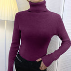 Suéter Feminino Heliar de Gola Alta para Outono, Pulôveres de Tricô Macios, Jumpers de Cashmere, Suéteres Básicos Macios para Mulheres, Outono Inverno 2026
