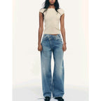 Ivy High-Waisted Double-Button Jeans