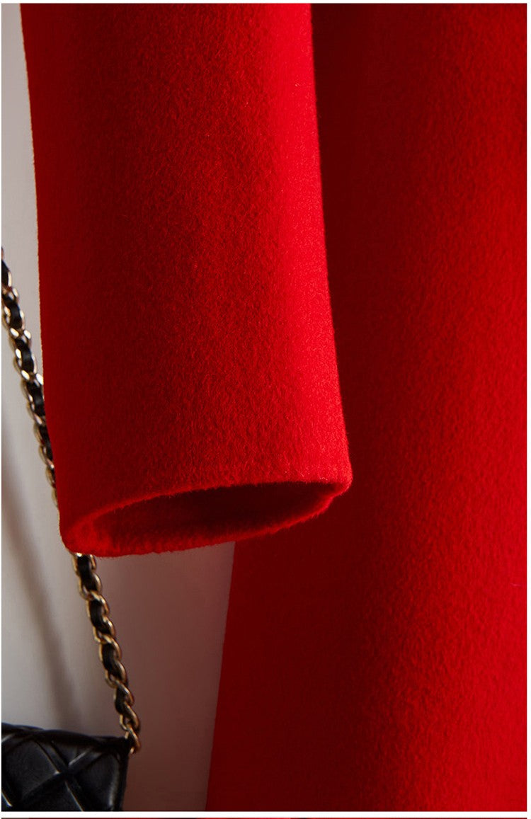 Casaco Feminino CAIXINGLE de Lã 100% com Cinto, Elegante e Moderno, em Lã e Caxemira, Estilo Aberto
