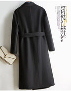 Casaco Feminino CAIXINGLE de Lã 100% com Cinto, Elegante e Moderno, em Lã e Caxemira, Estilo Aberto