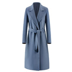 Casaco Feminino CAIXINGLE de Lã 100% com Cinto, Elegante e Moderno, em Lã e Caxemira, Estilo Aberto