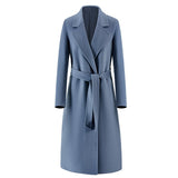 Casaco Feminino CAIXINGLE de Lã 100% com Cinto, Elegante e Moderno, em Lã e Caxemira, Estilo Aberto