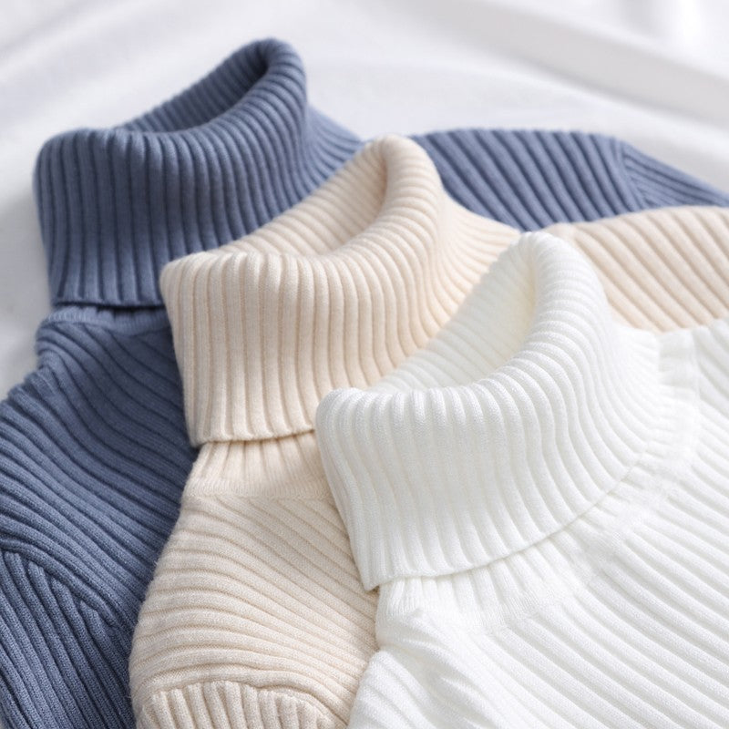 Suéter Feminino Heliar de Gola Alta para Outono, Pulôveres de Tricô Macios, Jumpers de Cashmere, Suéteres Básicos Macios para Mulheres, Outono Inverno 2026