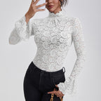 Anfilia Lace Turtleneck Blouse