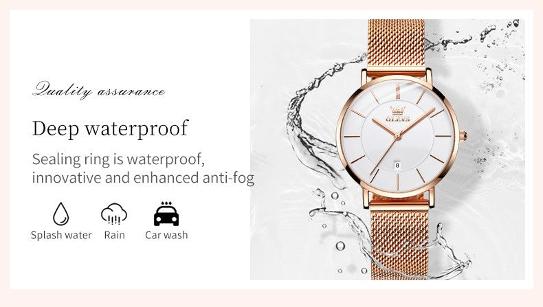 OLEVS Celeste Rose Gold Watch Gift Set