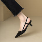Colette Wine Patent Slingback Pumps