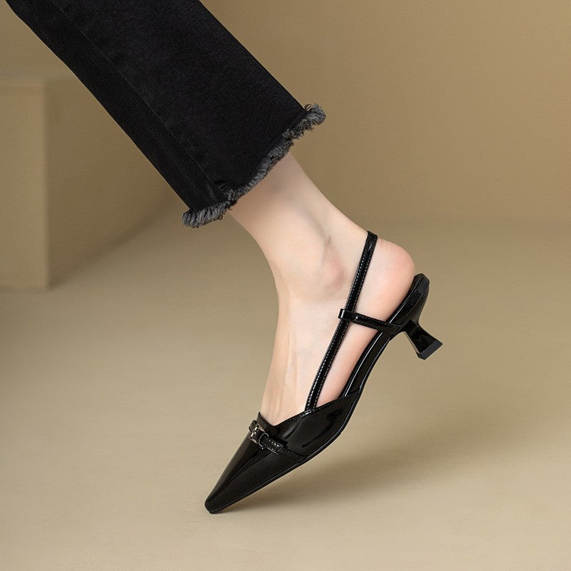 Colette Wine Patent Slingback Pumps