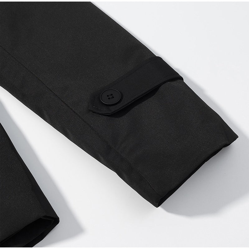 Senhora cor sólida rendas até jaqueta elegante chique manga comprida lapela botão solto casaco outono estilo rua nova jaqueta outerwear 2025