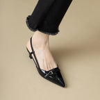 Colette Wine Patent Slingback Pumps
