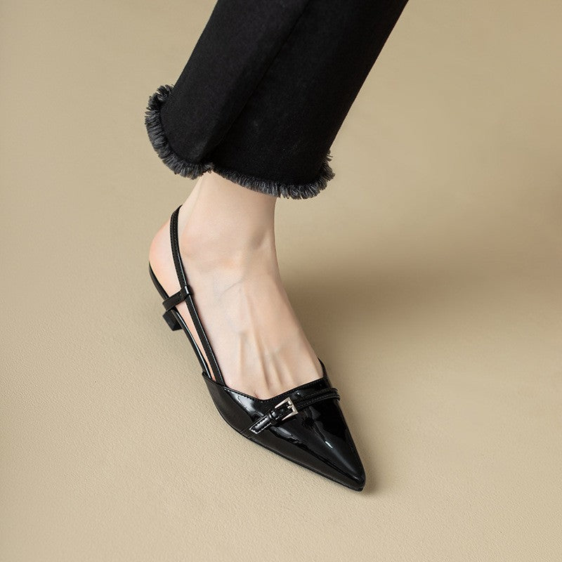 Colette Wine Patent Slingback Pumps